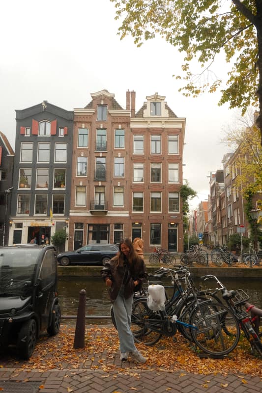 Canal houses and bikes in Amsterdam
